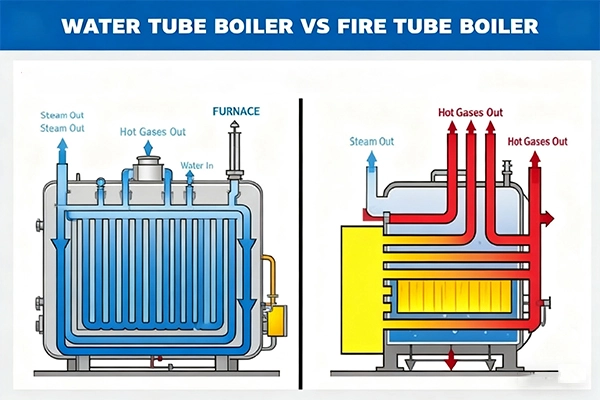water tube boiler vs fire tube boiler